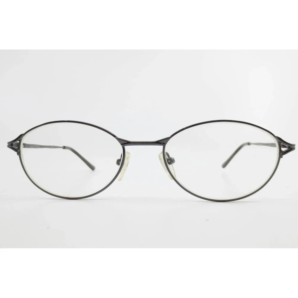 Equinox EQ201 Gunmetal Oval Metal Eyeglasses Frames 50-18-140 Full Rim Eyewear